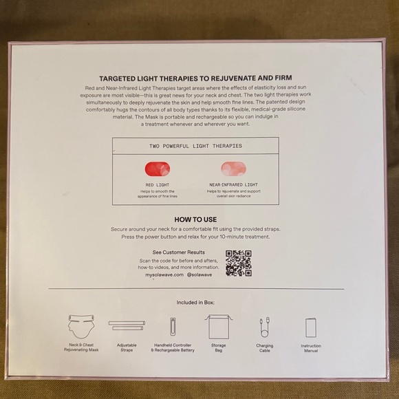 Solawave Neck & Chest Rejuvenating Red Light Therapy Mask - Picture 3 of 9